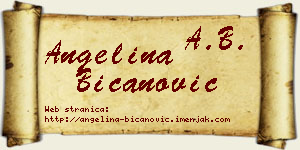 Angelina Bicanović vizit kartica